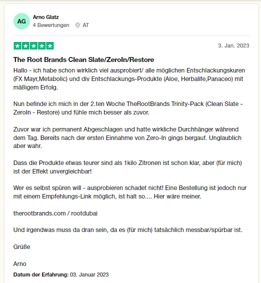 Root Clean Slate Erfahrungsbericht